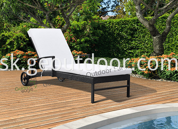 outdoor rattan garden single beach chair